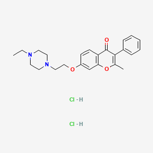 molecular formula C24H30Cl2N2O3 B6525443 7-[2-(4-ethylpiperazin-1-yl)ethoxy]-2-methyl-3-phenyl-4H-chromen-4-one dihydrochloride CAS No. 1177649-94-3