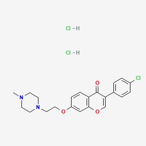 molecular formula C22H25Cl3N2O3 B6525448 3-(4-chlorophenyl)-7-[2-(4-methylpiperazin-1-yl)ethoxy]-4H-chromen-4-one dihydrochloride CAS No. 1177114-31-6