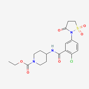 ethyl 4-[2-chloro-5-(1,1,3-trioxo-1lambda6,2-thiazolidin-2-yl)benzamido]piperidine-1-carboxylate