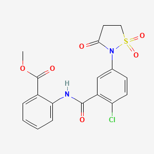 methyl 2-[2-chloro-5-(1,1,3-trioxo-1lambda6,2-thiazolidin-2-yl)benzamido]benzoate