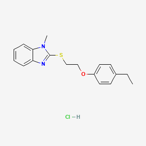 2-{[2-(4-ethylphenoxy)ethyl]sulfanyl}-1-methyl-1H-1,3-benzodiazole hydrochloride