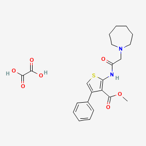 molecular formula C22H26N2O7S B6525508 methyl 2-[2-(azepan-1-yl)acetamido]-4-phenylthiophene-3-carboxylate; oxalic acid CAS No. 1217010-77-9