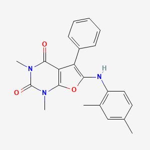 6-[(2,4-dimethylphenyl)amino]-1,3-dimethyl-5-phenyl-1H,2H,3H,4H-furo[2,3-d]pyrimidine-2,4-dione