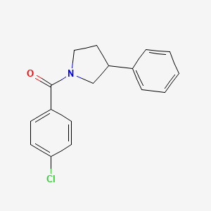 molecular formula C17H16ClNO B6525532 1-(4-chlorobenzoyl)-3-phenylpyrrolidine CAS No. 403998-96-9
