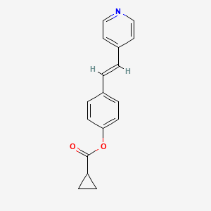 4-[(E)-2-(pyridin-4-yl)ethenyl]phenyl cyclopropanecarboxylate