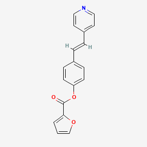molecular formula C18H13NO3 B6525556 4-[(E)-2-(pyridin-4-yl)ethenyl]phenyl furan-2-carboxylate CAS No. 1351284-31-5
