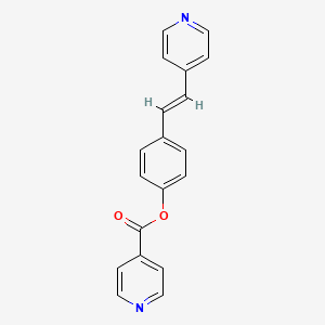 4-[(E)-2-(pyridin-4-yl)ethenyl]phenyl pyridine-4-carboxylate