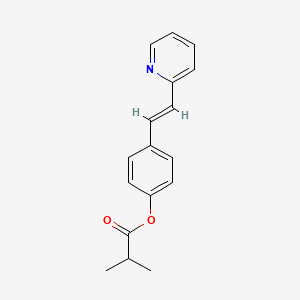 molecular formula C17H17NO2 B6525583 4-[(E)-2-(pyridin-2-yl)ethenyl]phenyl 2-methylpropanoate CAS No. 1007674-99-8