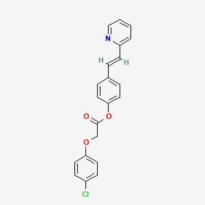 4-[(E)-2-(pyridin-2-yl)ethenyl]phenyl 2-(4-chlorophenoxy)acetate