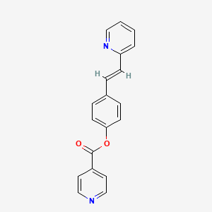 4-[(E)-2-(pyridin-2-yl)ethenyl]phenyl pyridine-4-carboxylate