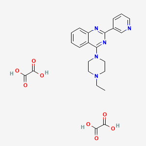 molecular formula C23H25N5O8 B6525709 4-(4-ethylpiperazin-1-yl)-2-(pyridin-3-yl)quinazoline; bis(oxalic acid) CAS No. 1135017-81-0