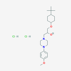 molecular formula C24H42Cl2N2O3 B6525725 1-[(4-tert-butylcyclohexyl)oxy]-3-[4-(4-methoxyphenyl)piperazin-1-yl]propan-2-ol dihydrochloride CAS No. 1134728-87-2