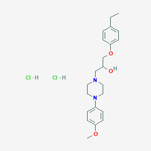 molecular formula C22H32Cl2N2O3 B6525732 1-(4-ethylphenoxy)-3-[4-(4-methoxyphenyl)piperazin-1-yl]propan-2-ol dihydrochloride CAS No. 1134496-51-7