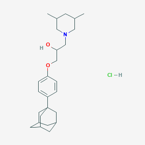 molecular formula C26H40ClNO2 B6525750 1-[4-(adamantan-1-yl)phenoxy]-3-(3,5-dimethylpiperidin-1-yl)propan-2-ol hydrochloride CAS No. 1134583-43-9