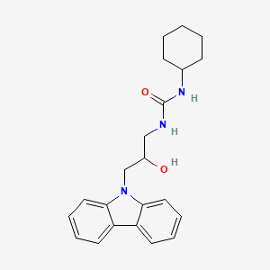 molecular formula C22H27N3O2 B6525807 3-[3-(9H-carbazol-9-yl)-2-hydroxypropyl]-1-cyclohexylurea CAS No. 942841-06-7