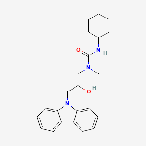 molecular formula C23H29N3O2 B6525820 3-[3-(9H-carbazol-9-yl)-2-hydroxypropyl]-1-cyclohexyl-3-methylurea CAS No. 942841-10-3