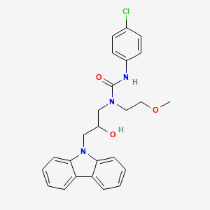 molecular formula C25H26ClN3O3 B6525827 3-[3-(9H-carbazol-9-yl)-2-hydroxypropyl]-1-(4-chlorophenyl)-3-(2-methoxyethyl)urea CAS No. 946338-67-6