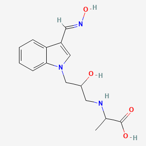 2-[(2-hydroxy-3-{3-[(1E)-(hydroxyimino)methyl]-1H-indol-1-yl}propyl)amino]propanoic acid