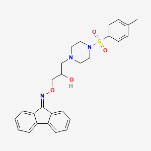 1-{[(9H-fluoren-9-ylidene)amino]oxy}-3-[4-(4-methylbenzenesulfonyl)piperazin-1-yl]propan-2-ol