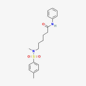 molecular formula C20H26N2O3S B6525868 6-(N-methyl4-methylbenzenesulfonamido)-N-phenylhexanamide CAS No. 1011887-31-2