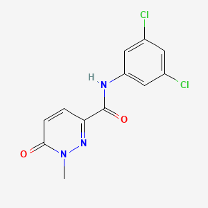 molecular formula C12H9Cl2N3O2 B6525901 N-(3,5-dichlorophenyl)-1-methyl-6-oxo-1,6-dihydropyridazine-3-carboxamide CAS No. 1012962-99-0