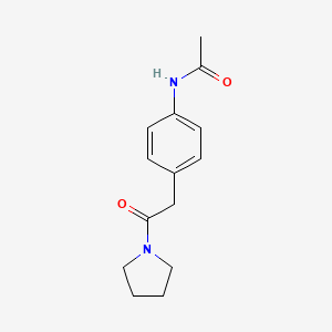molecular formula C14H18N2O2 B6525931 N-{4-[2-oxo-2-(pyrrolidin-1-yl)ethyl]phenyl}acetamide CAS No. 1009905-97-8