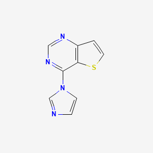molecular formula C9H6N4S B6525945 1-{thieno[3,2-d]pyrimidin-4-yl}-1H-imidazole CAS No. 1010296-67-9