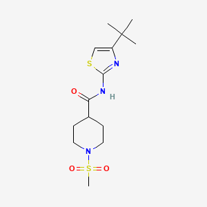 molecular formula C14H23N3O3S2 B6525946 N-(4-tert-butyl-1,3-thiazol-2-yl)-1-methanesulfonylpiperidine-4-carboxamide CAS No. 1011089-37-4