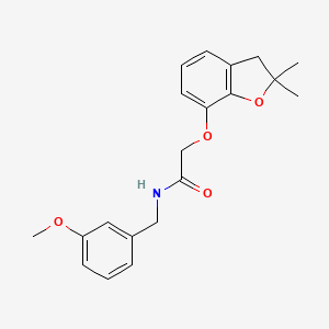 molecular formula C20H23NO4 B6525950 2-[(2,2-dimethyl-2,3-dihydro-1-benzofuran-7-yl)oxy]-N-[(3-methoxyphenyl)methyl]acetamide CAS No. 946306-30-5
