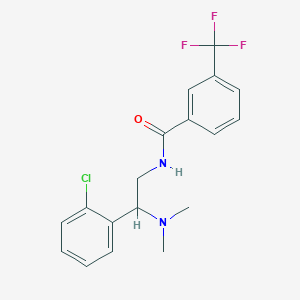 molecular formula C18H18ClF3N2O B6525952 N-[2-(2-chlorophenyl)-2-(dimethylamino)ethyl]-3-(trifluoromethyl)benzamide CAS No. 1015706-46-3