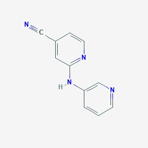 molecular formula C11H8N4 B6525997 2-[(pyridin-3-yl)amino]pyridine-4-carbonitrile CAS No. 1016784-23-8