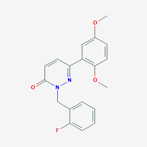 molecular formula C19H17FN2O3 B6526011 6-(2,5-dimethoxyphenyl)-2-[(2-fluorophenyl)methyl]-2,3-dihydropyridazin-3-one CAS No. 941991-93-1