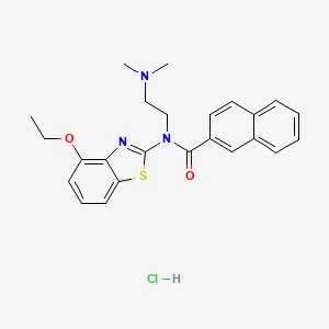 molecular formula C24H26ClN3O2S B6526035 N-[2-(dimethylamino)ethyl]-N-(4-ethoxy-1,3-benzothiazol-2-yl)naphthalene-2-carboxamide hydrochloride CAS No. 1135224-38-2