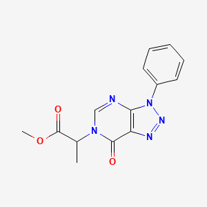 methyl 2-{7-oxo-3-phenyl-3H,6H,7H-[1,2,3]triazolo[4,5-d]pyrimidin-6-yl}propanoate