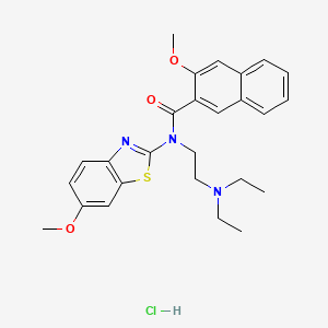 N-[2-(diethylamino)ethyl]-3-methoxy-N-(6-methoxy-1,3-benzothiazol-2-yl)naphthalene-2-carboxamide hydrochloride