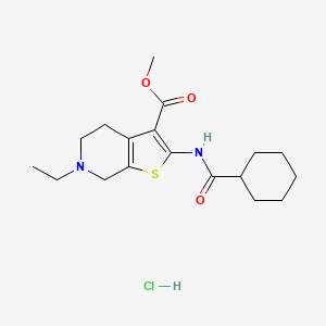 methyl 2-cyclohexaneamido-6-ethyl-4H,5H,6H,7H-thieno[2,3-c]pyridine-3-carboxylate hydrochloride