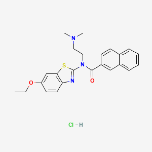 molecular formula C24H26ClN3O2S B6526163 N-[2-(dimethylamino)ethyl]-N-(6-ethoxy-1,3-benzothiazol-2-yl)naphthalene-2-carboxamide hydrochloride CAS No. 1135226-54-8