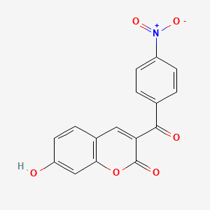 molecular formula C16H9NO6 B6526171 7-hydroxy-3-(4-nitrobenzoyl)-2H-chromen-2-one CAS No. 902469-60-7