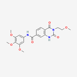 molecular formula C21H23N3O7 B6526190 3-(2-methoxyethyl)-2,4-dioxo-N-(3,4,5-trimethoxyphenyl)-1,2,3,4-tetrahydroquinazoline-7-carboxamide CAS No. 892290-52-7