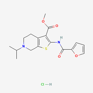 methyl 2-(furan-2-amido)-6-(propan-2-yl)-4H,5H,6H,7H-thieno[2,3-c]pyridine-3-carboxylate hydrochloride