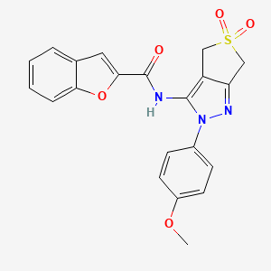 N-[2-(4-methoxyphenyl)-5,5-dioxo-2H,4H,6H-5lambda6-thieno[3,4-c]pyrazol-3-yl]-1-benzofuran-2-carboxamide