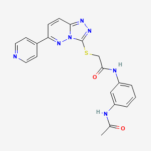 molecular formula C20H17N7O2S B6526282 N-(3-acetamidophenyl)-2-{[6-(pyridin-4-yl)-[1,2,4]triazolo[4,3-b]pyridazin-3-yl]sulfanyl}acetamide CAS No. 894060-65-2