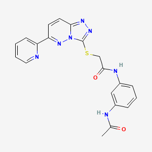 molecular formula C20H17N7O2S B6526289 N-(3-acetamidophenyl)-2-{[6-(pyridin-2-yl)-[1,2,4]triazolo[4,3-b]pyridazin-3-yl]sulfanyl}acetamide CAS No. 894054-30-9