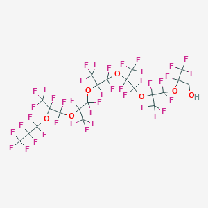 molecular formula C21H3F41O7 B065263 1H,1H-Perfluoro(2,5,8,11,14,17-hexamethyl-3,6,9,12,15,18-hexaoxaheneicosan-1-ol) CAS No. 167631-99-4