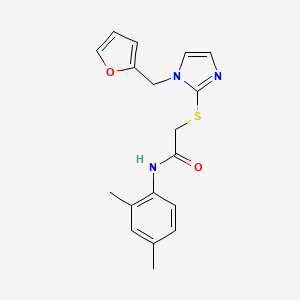 molecular formula C18H19N3O2S B6526305 N-(2,4-dimethylphenyl)-2-({1-[(furan-2-yl)methyl]-1H-imidazol-2-yl}sulfanyl)acetamide CAS No. 1135222-06-8