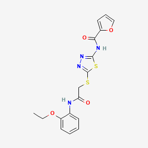 molecular formula C17H16N4O4S2 B6526391 N-[5-({[(2-ethoxyphenyl)carbamoyl]methyl}sulfanyl)-1,3,4-thiadiazol-2-yl]furan-2-carboxamide CAS No. 1135133-58-2
