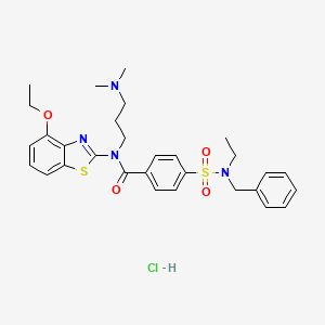 molecular formula C30H37ClN4O4S2 B6526598 4-[benzyl(ethyl)sulfamoyl]-N-[3-(dimethylamino)propyl]-N-(4-ethoxy-1,3-benzothiazol-2-yl)benzamide hydrochloride CAS No. 1135208-19-3
