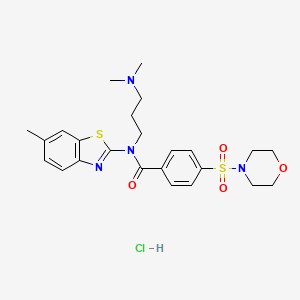 N-[3-(dimethylamino)propyl]-N-(6-methyl-1,3-benzothiazol-2-yl)-4-(morpholine-4-sulfonyl)benzamide hydrochloride