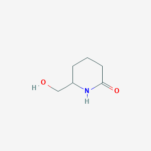 molecular formula C6H11NO2 B065269 6-(Hydroxymethyl)piperidin-2-one CAS No. 174419-15-9