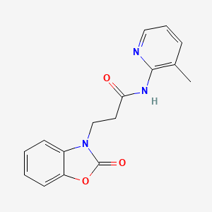 molecular formula C16H15N3O3 B6527103 N-(3-methylpyridin-2-yl)-3-(2-oxo-2,3-dihydro-1,3-benzoxazol-3-yl)propanamide CAS No. 892467-21-9